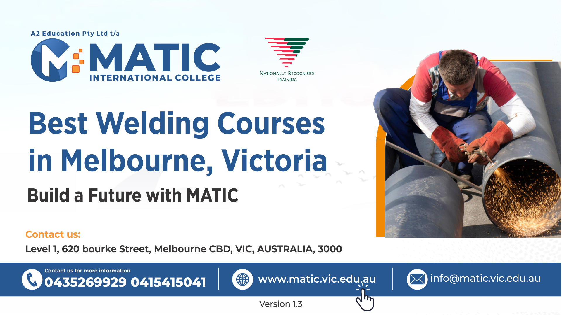 Best Welding Courses in Melbourne, Victoria – Build a Future with MATIC