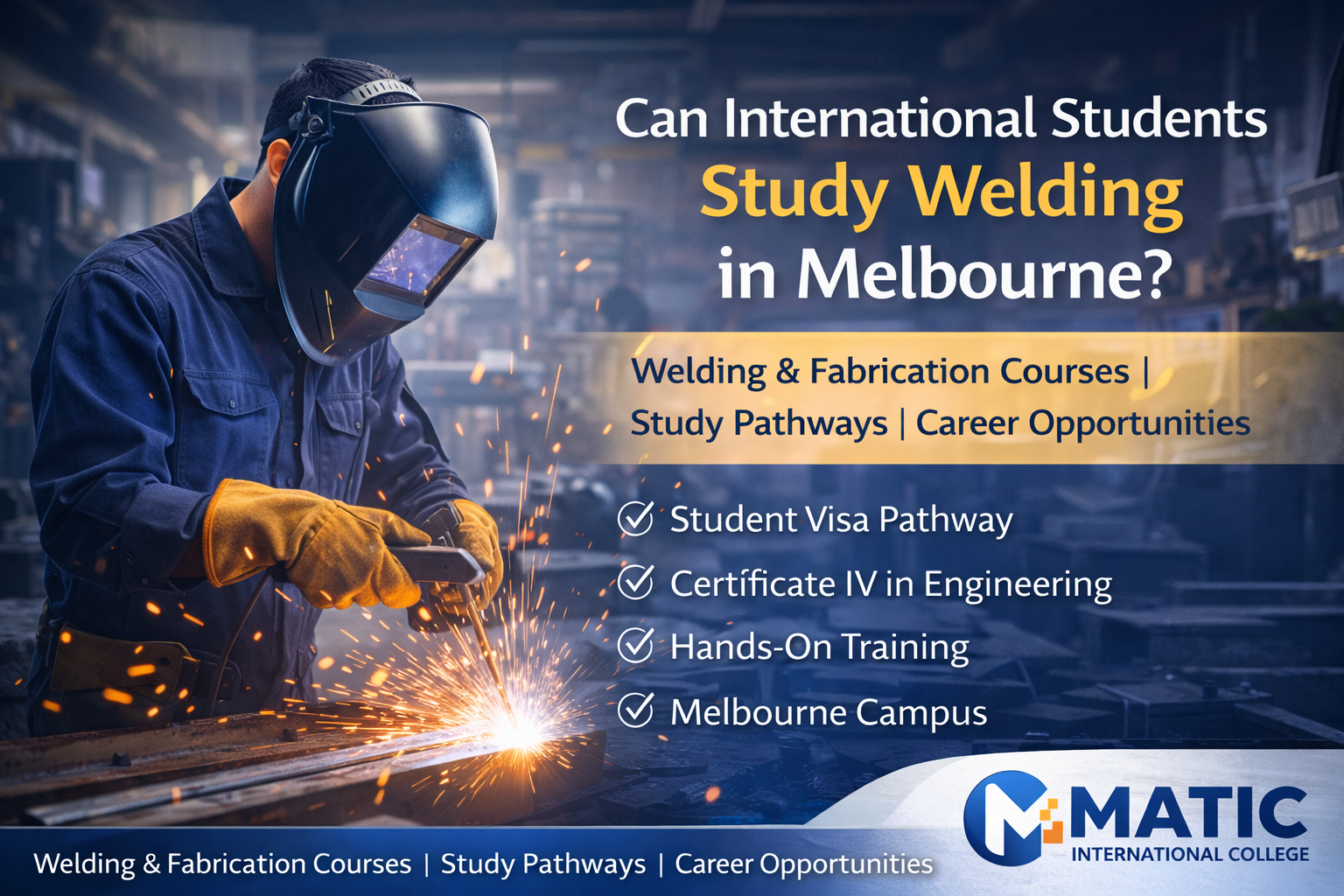 Can International Students Study Welding and Fabrication Courses in Melbourne?